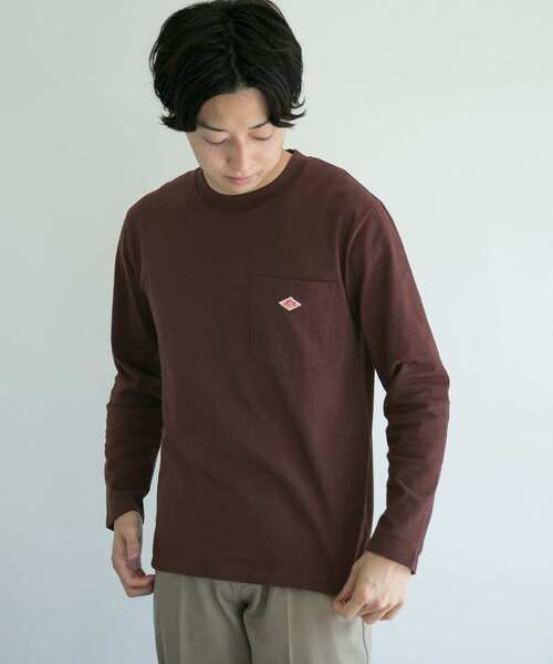 DANTON（ダントン）の「【WEB限定】DANTON　POCKET T-SHIRTS LONG-SLEEVE（Tシャツ/カットソー・メンズ・ホワイト/ボルドー/グレー/ブラック/ベージュ/グリーン・38/40/42）」の18枚目の写真
