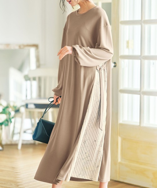 21秋新着 サイドプリーツ切替ロングワンピース ワンピース Geera ジーラ のファッション通販 Zozotown