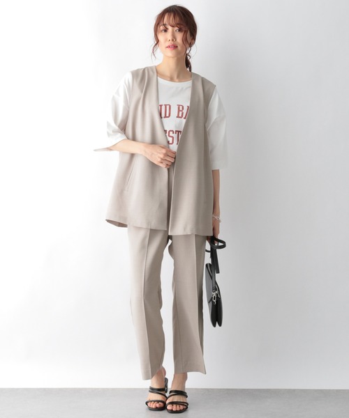 GLOBAL WORK（グローバルワーク）の「リネンライクジレ/954811（ニット/セーター・レディース・アイボリー/キャメル/ブラック・FREE）」の16枚目の写真