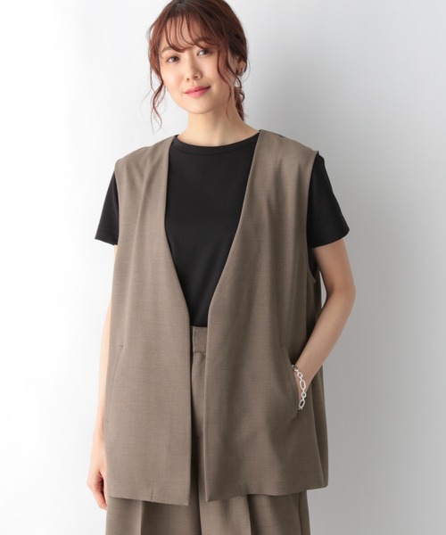 GLOBAL WORK（グローバルワーク）の「リネンライクジレ/954811（ニット/セーター・レディース・アイボリー/キャメル/ブラック・FREE）」の21枚目の写真