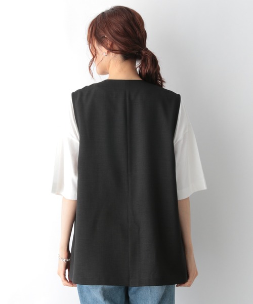 GLOBAL WORK（グローバルワーク）の「リネンライクジレ/954811（ニット/セーター・レディース・アイボリー/キャメル/ブラック・FREE）」の17枚目の写真