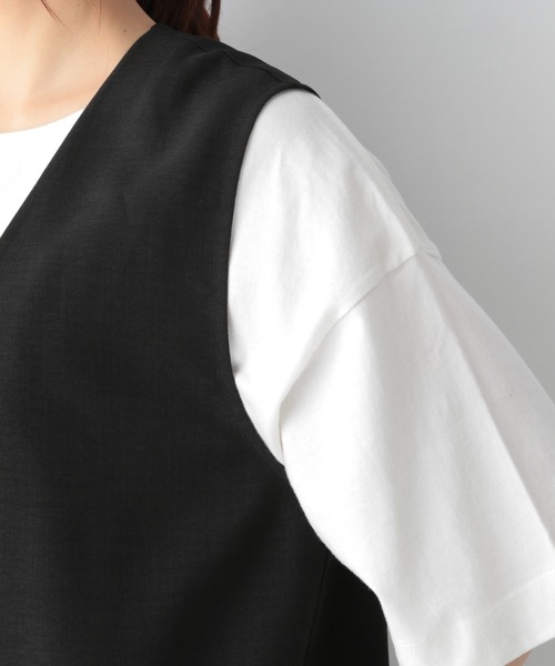 GLOBAL WORK（グローバルワーク）の「リネンライクジレ/954811（ニット/セーター・レディース・アイボリー/キャメル/ブラック・FREE）」の20枚目の写真