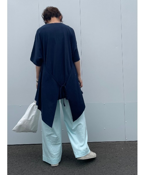 BEARDSLEY（ビアズリー）の「フキン付２WAYカットソー（Tシャツ/カットソー・レディース・ホワイト/ネイビー・FREE）」の9枚目の写真