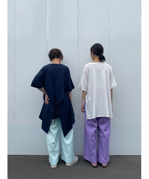 BEARDSLEY（ビアズリー）の「フキン付２WAYカットソー（Tシャツ/カットソー・レディース・ホワイト/ネイビー・FREE）」の10枚目の写真