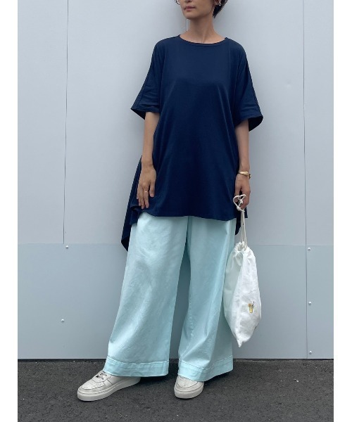 BEARDSLEY（ビアズリー）の「フキン付２WAYカットソー（Tシャツ/カットソー・レディース・ホワイト/ネイビー・FREE）」の7枚目の写真