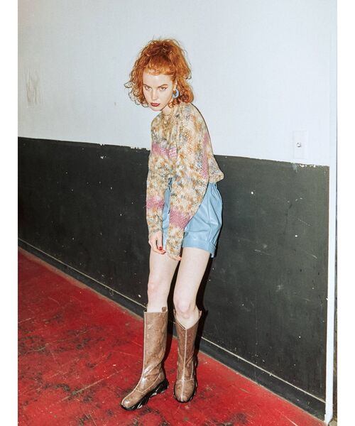 jouetie（ジュエティ）の「ミックスグランジルーズニット（ニット/セーター・レディース・レッド/グレー/ベージュ・MEDIUM）」の11枚目の写真