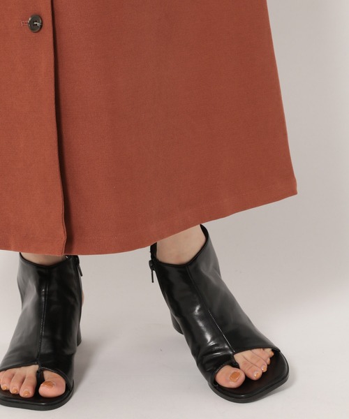 mysty woman（ミスティウーマン）の「【11/12めざましテレビ紹介】脚長効果のあるハイウエストシルエット　アソート前ボタンサス付きスカート 216808（スカート・レディース・アイボリー/イエロー系/レッド系/チャコールグレー/ブラウン系・FREE）」の9枚目の写真