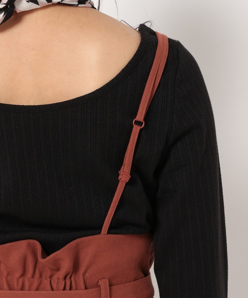 mysty woman（ミスティウーマン）の「【11/12めざましテレビ紹介】脚長効果のあるハイウエストシルエット　アソート前ボタンサス付きスカート 216808（スカート・レディース・アイボリー/イエロー系/レッド系/チャコールグレー/ブラウン系・FREE）」の17枚目の写真