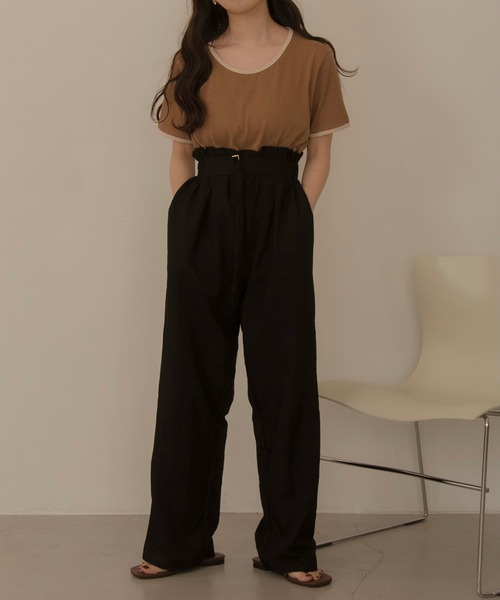 lawgy(ラウジー)の「high waist belt pants(その他パンツ・レディース・ブラック/ベージュ・FREE)」の13枚目の写真