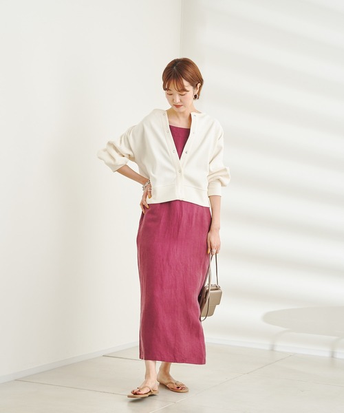 DouDou(ドゥドゥ)の「ステッチ入りボリュームスリーブカーディガン(カーディガン/ボレロ・レディース・アイボリー/ブラック・FREE)」の7枚目の写真