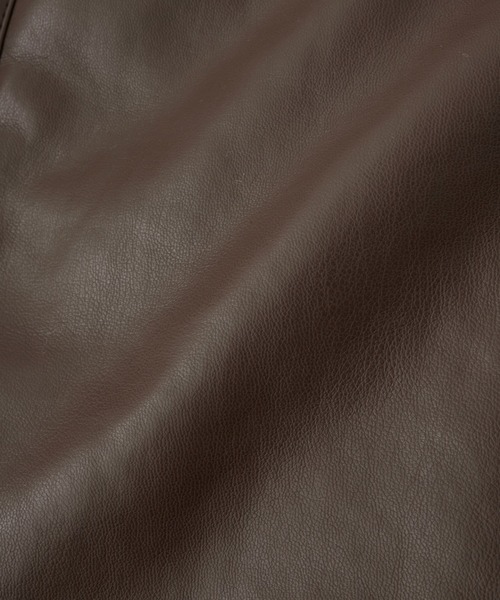 Loose/ルース（ルース）の「合皮 オーバーB3ジャケット（ブルゾン・メンズ・ブラック/ブラウン/グレー・S/M/L）」の18枚目の写真