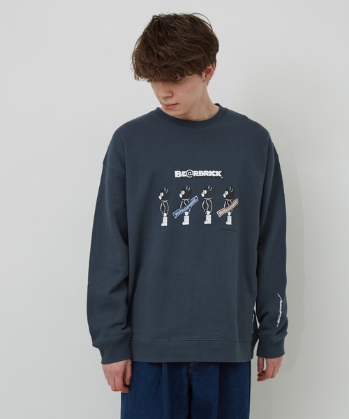 BE@RBRICK（ベアブリック）の「BE@RBRICK×BRIDGE SHIP HOUSEクルースウェット（スウェット・メンズ・ライトグレー/ダークブラウン/ブルー系その他4/ブラック・LL/L/M）」の4枚目の写真