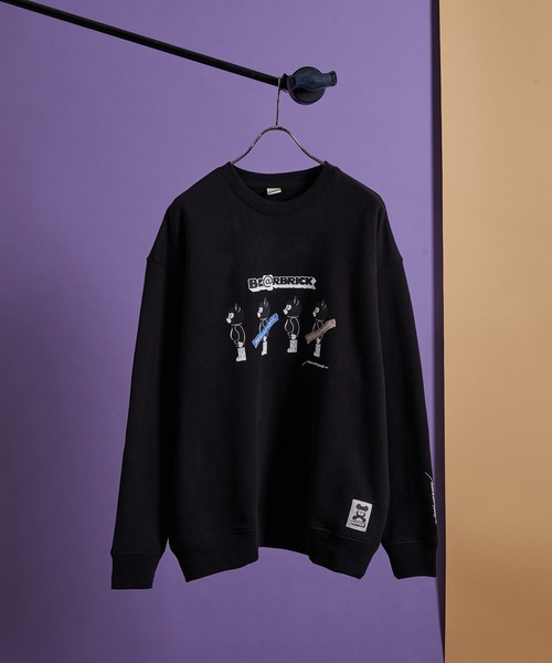 BE@RBRICK（ベアブリック）の「BE@RBRICK×BRIDGE SHIP HOUSEクルースウェット（スウェット・メンズ・ライトグレー/ダークブラウン/ブルー系その他4/ブラック・LL/L/M）」の2枚目の写真