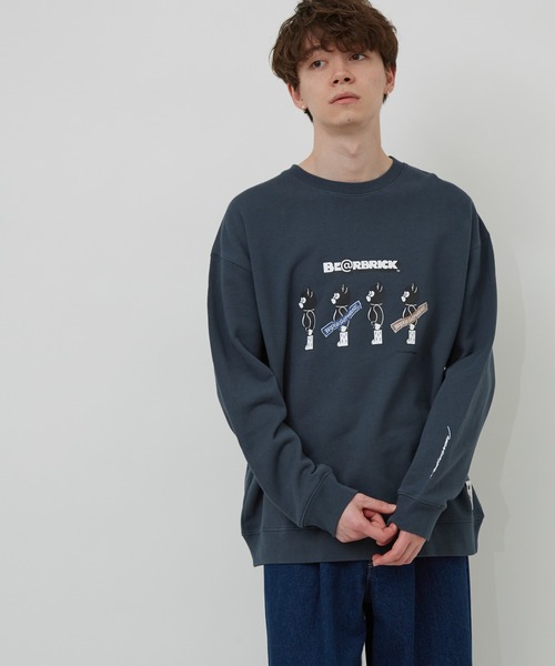 BE@RBRICK（ベアブリック）の「BE@RBRICK×BRIDGE SHIP HOUSEクルースウェット（スウェット・メンズ・ライトグレー/ダークブラウン/ブルー系その他4/ブラック・LL/L/M）」の9枚目の写真