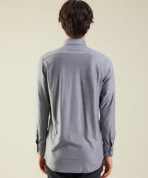 WORK TRIP OUTFITS GREEN LABEL RELAXING(ワークトリップアウトフィッツグリーンレーベル リラクシング)の「<WORK TRIP OUTFITS GREEN LABEL RELAXING>TCシャンブレーツイル スリム ワイドカラー ドレスシャツ(ビジネスシャツ・メンズ・ライトブルー/ネイビー/ホワイト・L/M/XL/S)」の7枚目の写真