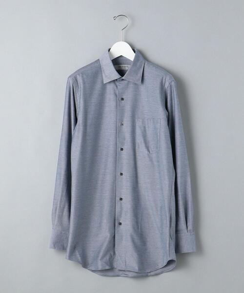 WORK TRIP OUTFITS GREEN LABEL RELAXING(ワークトリップアウトフィッツグリーンレーベル リラクシング)の「<WORK TRIP OUTFITS GREEN LABEL RELAXING>TCシャンブレーツイル スリム ワイドカラー ドレスシャツ(ビジネスシャツ・メンズ・ライトブルー/ネイビー/ホワイト・L/M/XL/S)」の8枚目の写真