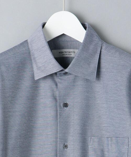 WORK TRIP OUTFITS GREEN LABEL RELAXING(ワークトリップアウトフィッツグリーンレーベル リラクシング)の「<WORK TRIP OUTFITS GREEN LABEL RELAXING>TCシャンブレーツイル スリム ワイドカラー ドレスシャツ(ビジネスシャツ・メンズ・ライトブルー/ネイビー/ホワイト・L/M/XL/S)」の10枚目の写真