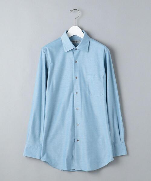 WORK TRIP OUTFITS GREEN LABEL RELAXING(ワークトリップアウトフィッツグリーンレーベル リラクシング)の「<WORK TRIP OUTFITS GREEN LABEL RELAXING>TCシャンブレーツイル スリム ワイドカラー ドレスシャツ(ビジネスシャツ・メンズ・ライトブルー/ネイビー/ホワイト・L/M/XL/S)」の13枚目の写真