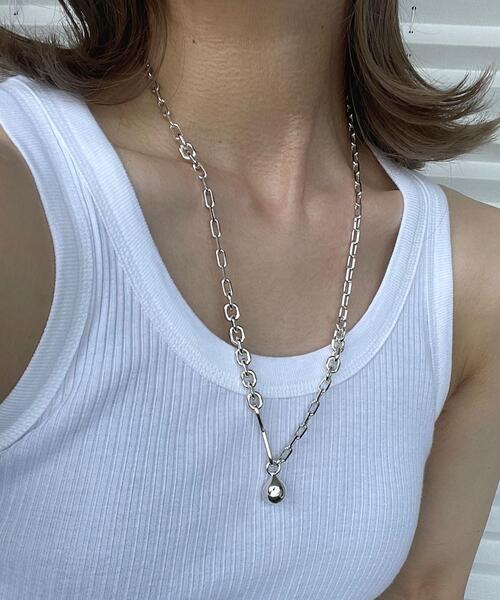 in mood（インムード）の「＜in mood（インムード）＞DROP チェーンネックレス（ネックレス・レディース・ゴールド/シルバー・FREE）」の6枚目の写真