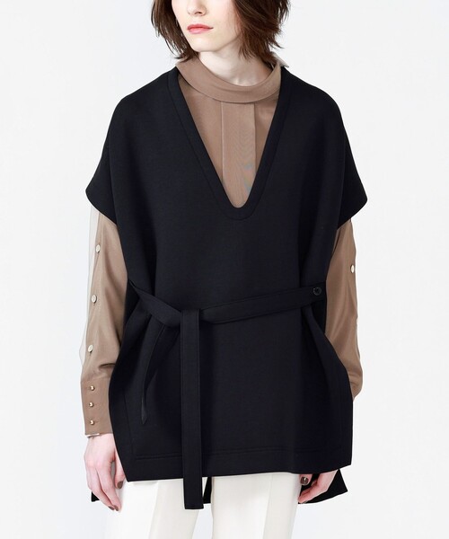 LOVELESS(ラブレス)の「ディープVネック オーバーベスト(ベスト・レディース・ブラック/グリーン・36)」の12枚目の写真