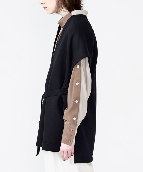 LOVELESS(ラブレス)の「ディープVネック オーバーベスト(ベスト・レディース・ブラック/グリーン・36)」の9枚目の写真