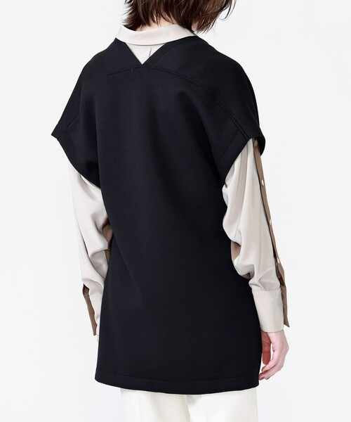 LOVELESS(ラブレス)の「ディープVネック オーバーベスト(ベスト・レディース・ブラック/グリーン・36)」の11枚目の写真