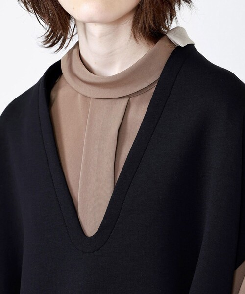 LOVELESS(ラブレス)の「ディープVネック オーバーベスト(ベスト・レディース・ブラック/グリーン・36)」の5枚目の写真