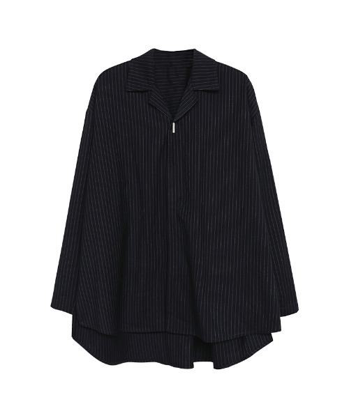 MASONPRINCE(メイソンプリンス)の「【MASONPRINCE】Oversized open collar striped shirt CS2085(シャツ/ブラウス・メンズ・ダークネイビー・S/L/M)」の10枚目の写真