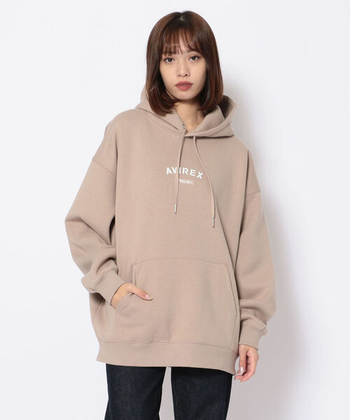 MILKFED.（ミルクフェド）の「【AVIREX × MILKFED.】プルオーバー パーカー / PULLOVER PARKA / アヴィレックス / ミルクフェド（パーカー・レディース・ブラック/ベージュ/ピンク・FREE）」の13枚目の写真