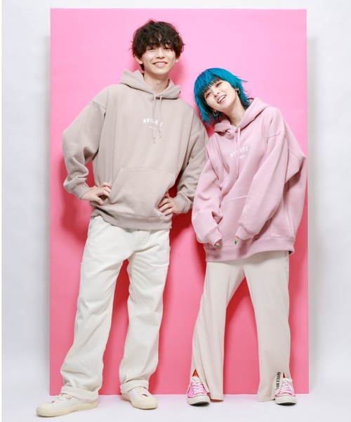 AVIREX MILKFED コラボ パーカー ベージュ ワッペン【美品】 MILKFED.（ミルクフェド）の「【AVIREX × MILKFED.】プルオーバー