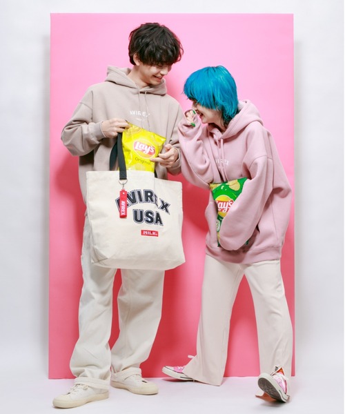 MILKFED.（ミルクフェド）の「【AVIREX × MILKFED.】プルオーバー パーカー / PULLOVER PARKA / アヴィレックス / ミルクフェド（パーカー・レディース・ブラック/ベージュ/ピンク・FREE）」の5枚目の写真