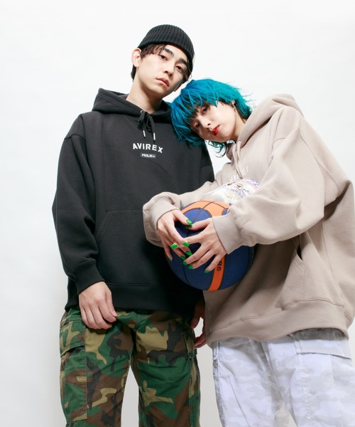 MILKFED.（ミルクフェド）の「【AVIREX × MILKFED.】プルオーバー パーカー / PULLOVER PARKA / アヴィレックス / ミルクフェド（パーカー・レディース・ブラック/ベージュ/ピンク・FREE）」の11枚目の写真