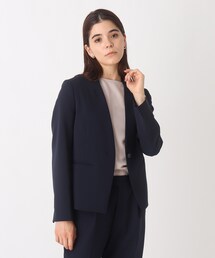 OPAQUE.CLIP | ◆デレガントダブルクロス ノーカラージャケット【WEB限定サイズ】(スーツジャケット)