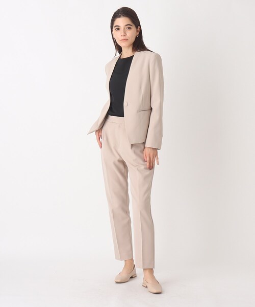 OPAQUE.CLIP（オペークドットクリップ）の「◆デレガントダブルクロス ノーカラージャケット【WEB限定サイズ】（スーツジャケット・レディース・ベージュ/ネイビー・40/38/42）」の13枚目の写真