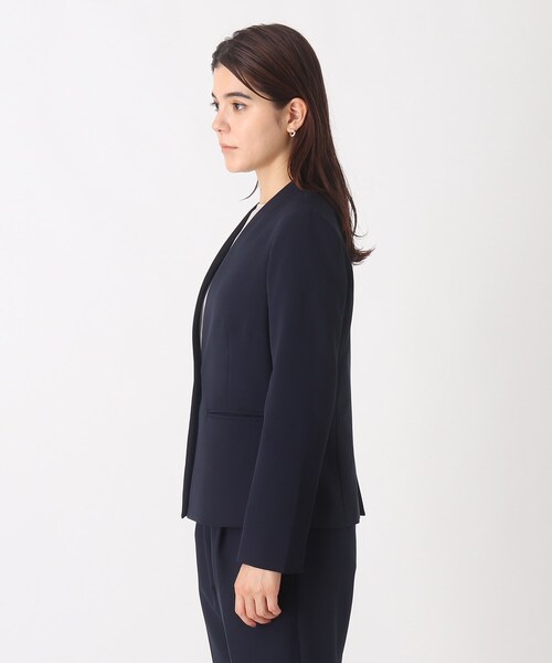 OPAQUE.CLIP（オペークドットクリップ）の「◆デレガントダブルクロス ノーカラージャケット【WEB限定サイズ】（スーツジャケット・レディース・ベージュ/ネイビー・40/38/42）」の12枚目の写真