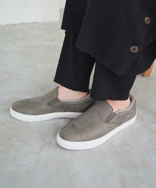 green label relaxing（グリーンレーベルリラクシング）の「ウォームスリッポン スニーカー -撥水-（スニーカー・レディース・ブラック/グレー/その他1・S/M/L/XL）」の2枚目の写真
