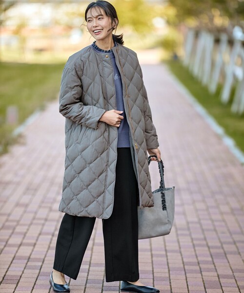 ANY（エニィ）の「【洗える】キルティングロング ダウンコート（ダウン