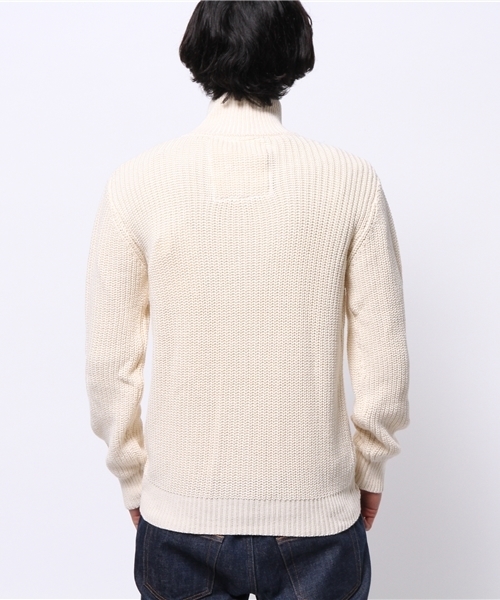 OUTLET（アウトレット）の「【WHO'S WHO gallery】POPスタンドZIPカーデ（カーディガン/ボレロ・メンズ・グレー/アイボリー/マスタード/ネイビー・LARGE/MEDIUM）」の13枚目の写真