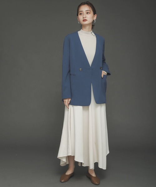 SENSE OF PLACE by URBAN RESEARCH（センスオブプレイスバイアーバンリサーチ）の「ストレッチボタンディテールセーター（ニット/セーター・レディース・ブラック/アイボリー/ライトブルー/ホワイト系その他・ONE）」の10枚目の写真