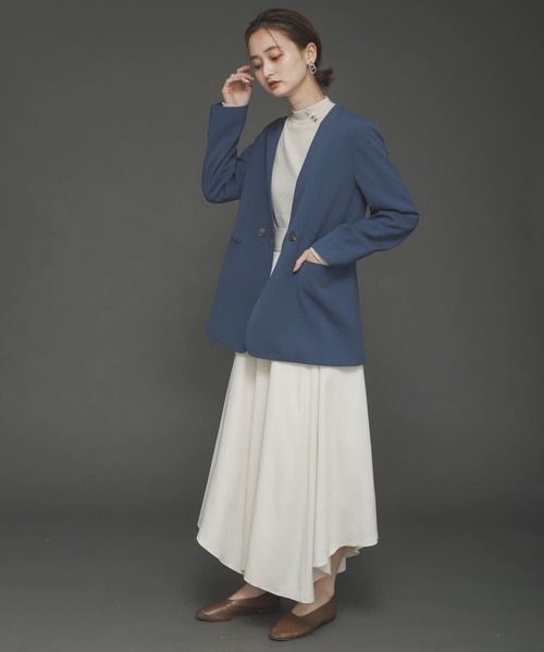 SENSE OF PLACE by URBAN RESEARCH（センスオブプレイスバイアーバンリサーチ）の「ストレッチボタンディテールセーター（ニット/セーター・レディース・ブラック/アイボリー/ライトブルー/ホワイト系その他・ONE）」の11枚目の写真