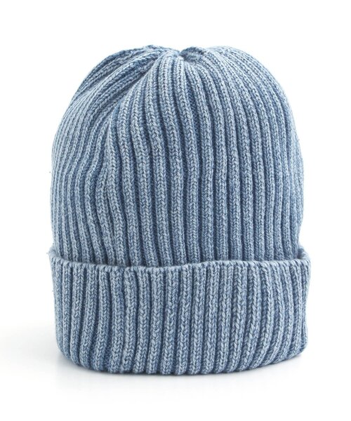 Ampersand（アンパサンド）の「/ベーシックニット帽（ニットキャップ/ビーニー・キッズ・インディゴブルー・50/54）」の2枚目の写真