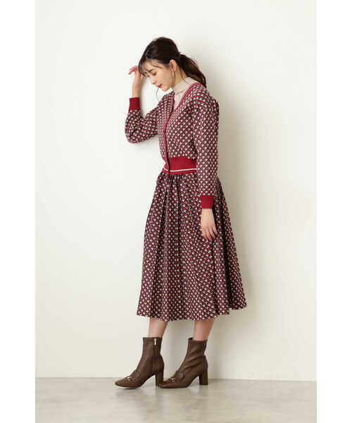 JILL STUART（ジルスチュアート）の「◆キエラジャガードニット（カーディガン/ボレロ・レディース・カーキ/ボルドー・FREE）」の21枚目の写真