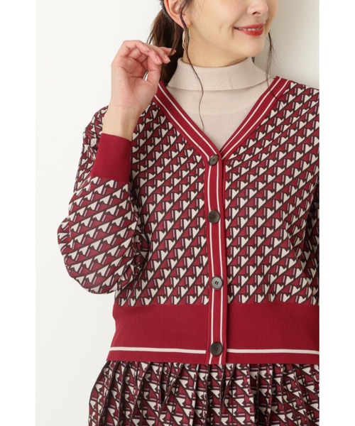 JILL STUART（ジルスチュアート）の「◆キエラジャガードニット（カーディガン/ボレロ・レディース・カーキ/ボルドー・FREE）」の8枚目の写真