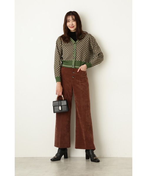 JILL STUART（ジルスチュアート）の「◆キエラジャガードニット（カーディガン/ボレロ・レディース・カーキ/ボルドー・FREE）」の10枚目の写真