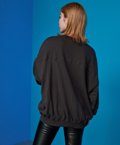 byYOUANCE（バイユアンス）の「ダメージグラフィックスウェット（スウェット・レディース・オートミール/アイボリー/グリーン/スミクロ/ピンク/サックスブルー/ブラック・FREE）」の19枚目の写真