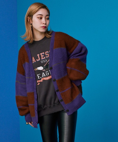 byYOUANCE（バイユアンス）の「ダメージグラフィックスウェット（スウェット・レディース・オートミール/アイボリー/グリーン/スミクロ/ピンク/サックスブルー/ブラック・FREE）」の20枚目の写真