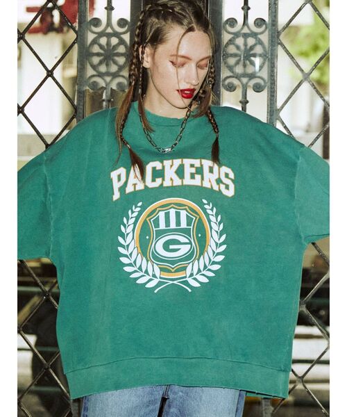 NFL（ナショナルフットボールリーグ　）の「【コラボ】NFL PACKERSプルオーバー【カレッジスウェット/トレーナー】（スウェット・レディース・グレー/ブラック/グリーン・MEDIUM）」の18枚目の写真