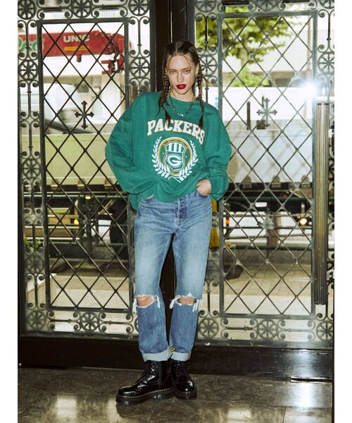 NFL（ナショナルフットボールリーグ　）の「【コラボ】NFL PACKERSプルオーバー【カレッジスウェット/トレーナー】（スウェット・レディース・グレー/ブラック/グリーン・MEDIUM）」の14枚目の写真