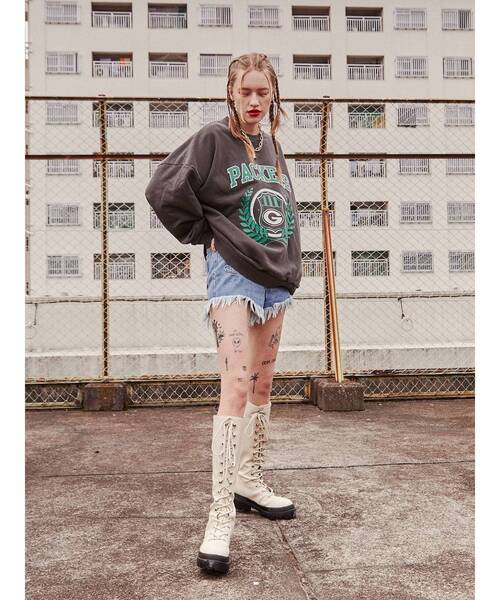 NFL（ナショナルフットボールリーグ　）の「【コラボ】NFL PACKERSプルオーバー【カレッジスウェット/トレーナー】（スウェット・レディース・グレー/ブラック/グリーン・MEDIUM）」の17枚目の写真