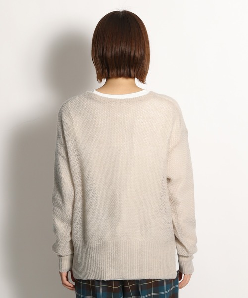 niko and...(ニコアンド)の「洗えるアルパカ混ボートネックニットプルオーバー(ニット/セーター・レディース・ベージュ/ピンク/ライトグリーン・FREE)」の8枚目の写真